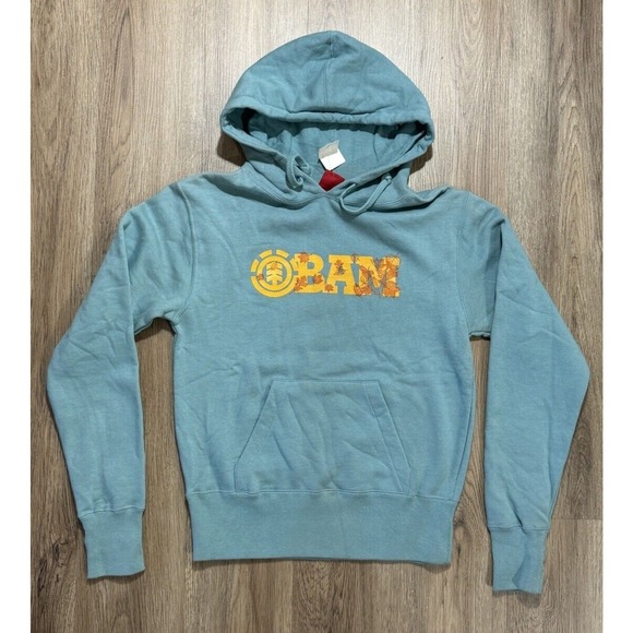 Element Tops - Y2K Element BAM Fall Logo Aqua Women Size S